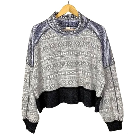 We The Free Sweaters - We The Free Fair Isle Cropped Turtleneck Sweater